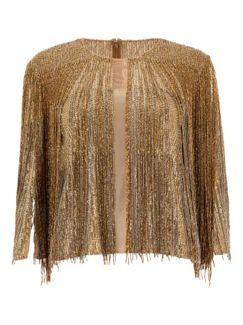 fringed crew-neck blouse by ELIE SAAB