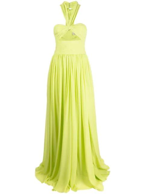 halterneck pleated gown by ELIE SAAB