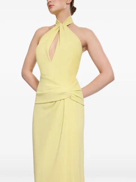 halterneck twisted-waist maxi dress by ELIE SAAB