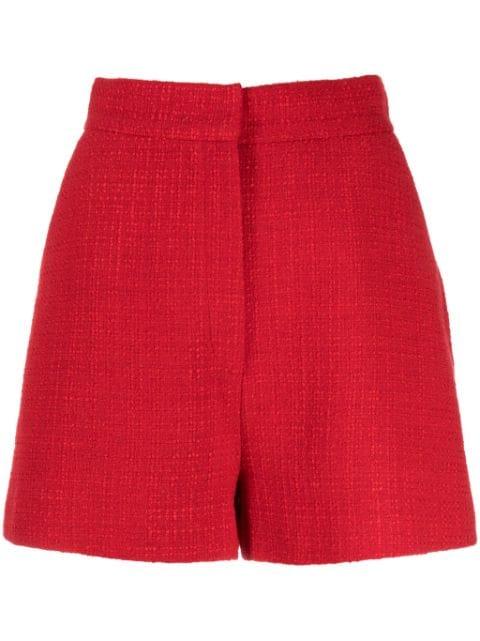 high-rise tweed shorts by ELIE SAAB