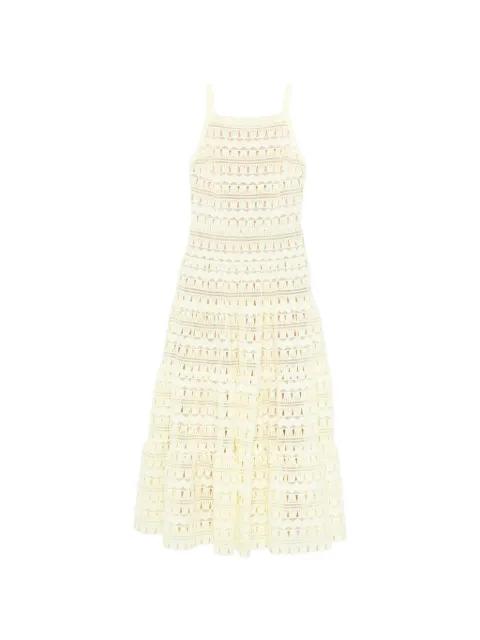 lace flared midi dress by ELIE SAAB