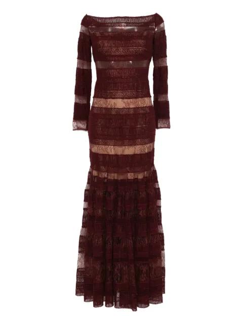 lace long-sleeved maxi dress by ELIE SAAB