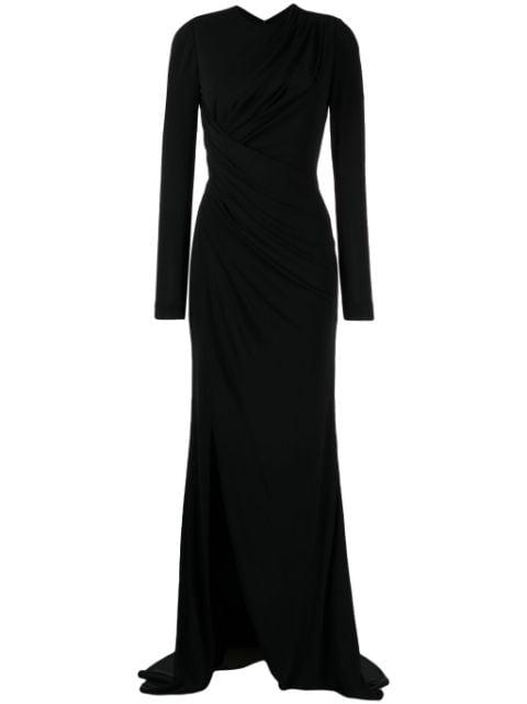 long-sleeve draped gown by ELIE SAAB