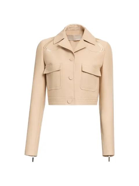 monogram-embroidered gabardine jacket by ELIE SAAB