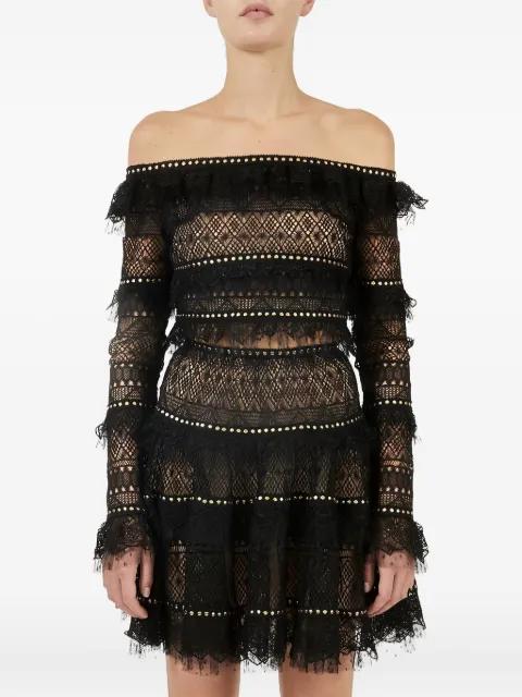 off-shoulder lace top by ELIE SAAB