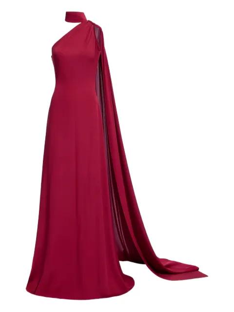 one-shoulder scarf maxi dress by ELIE SAAB