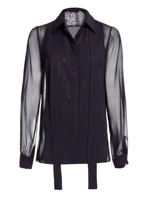 pinstriped silk shirt by ELIE SAAB