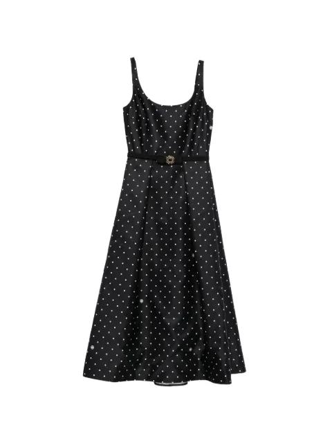 polka-dot belted midi dress by ELIE SAAB