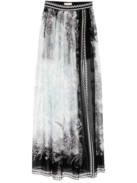 printed chiffon long skirt by ELIE SAAB