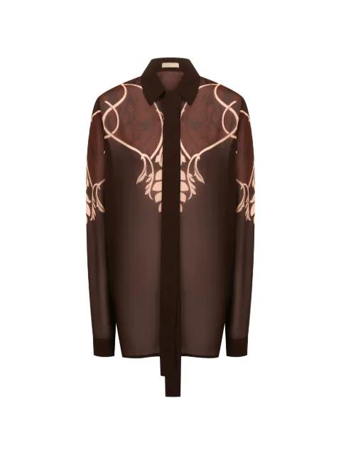 printed chiffon shirt by ELIE SAAB