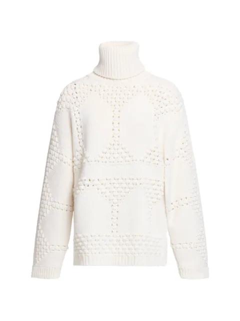ribbed-knit turtleneck sweater by ELIE SAAB