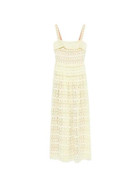 ruffle-detail lace maxi dress by ELIE SAAB