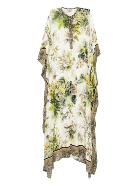 savannah-print chiffon kaftan by ELIE SAAB savannah-print chiffon kaftan by ELIE SAAB