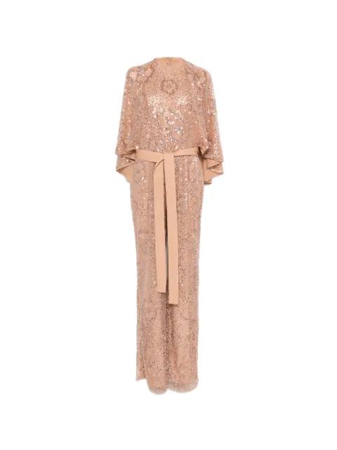 sequin belted jumpsuit by ELIE SAAB