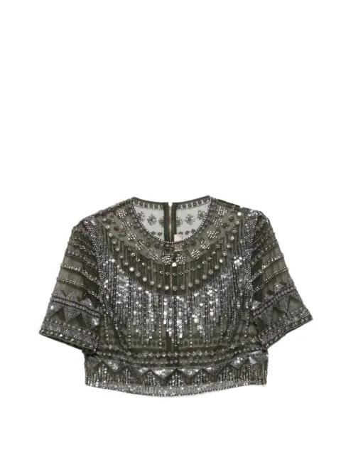 sequin-embellished beaded top by ELIE SAAB