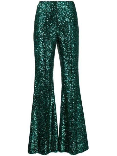 sequin-embellished flared trousers by ELIE SAAB