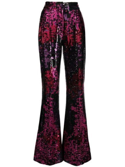 sequin-embellished flared trousers by ELIE SAAB
