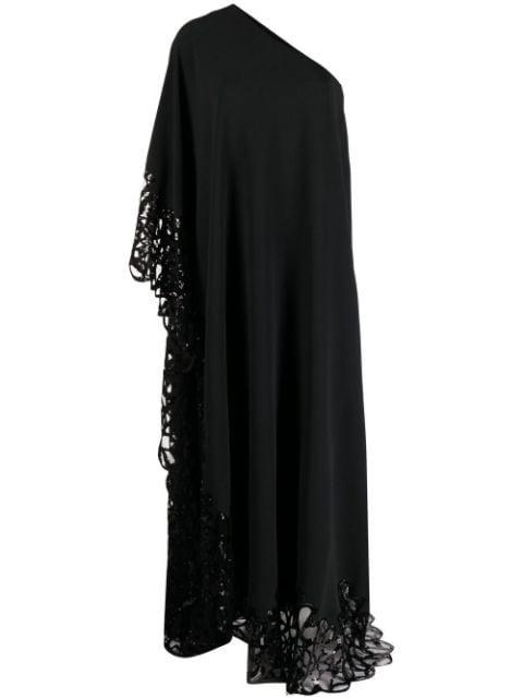 sequin-embellished one-shoulder gown by ELIE SAAB