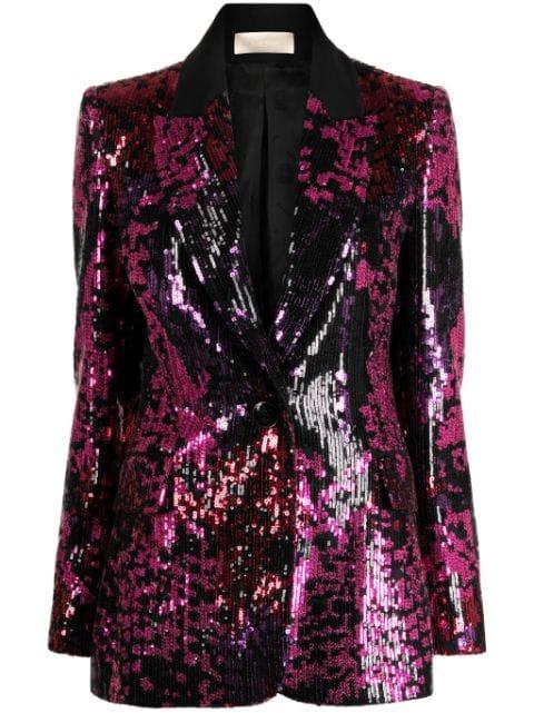 sequin-embellished peak-lapels blazer by ELIE SAAB