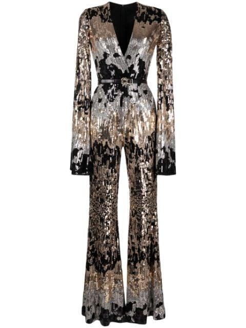 sequin-embellished tulle jumpsuit by ELIE SAAB