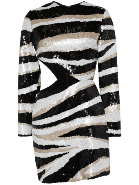 sequin-embroidered silk mini dress by ELIE SAAB