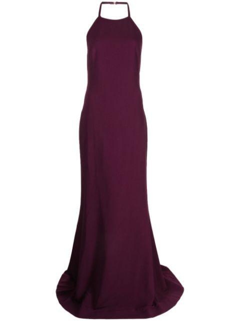 silk crepe halterneck gown by ELIE SAAB