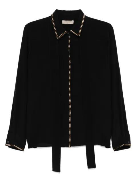 stud-embellished silk shirt by ELIE SAAB