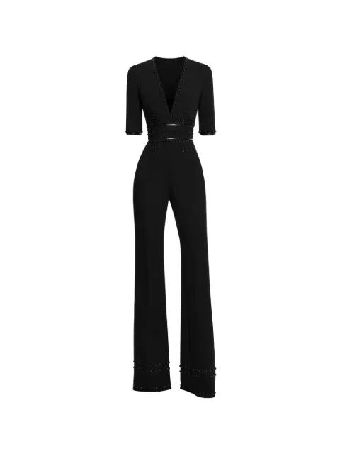 stud-embellishment jumpsuit by ELIE SAAB