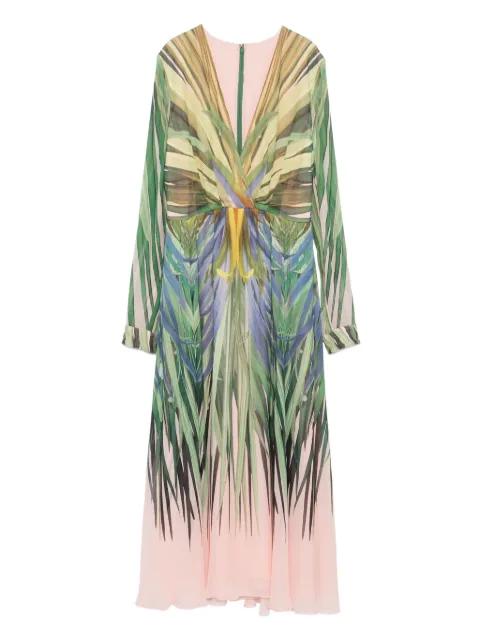 v-neck printed dress by ELIE SAAB