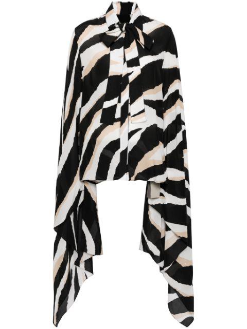 zebra-print silk shirt by ELIE SAAB