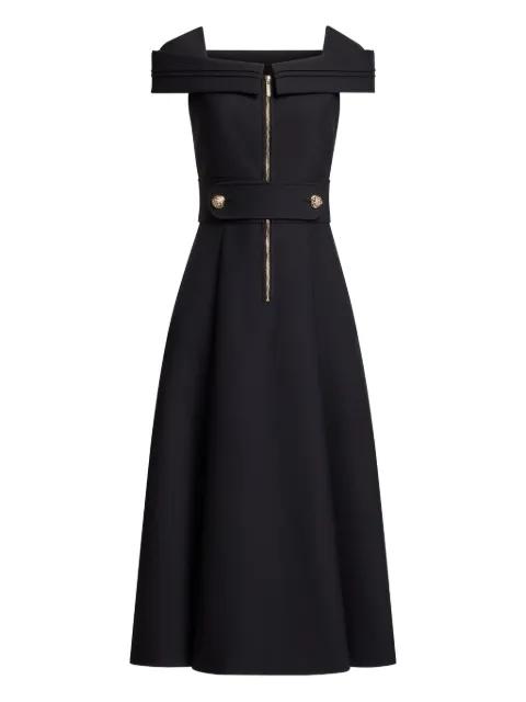 zip-detail midi dress by ELIE SAAB
