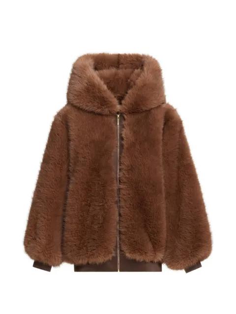 zip-up hoodied jacket by ELIE SAAB
