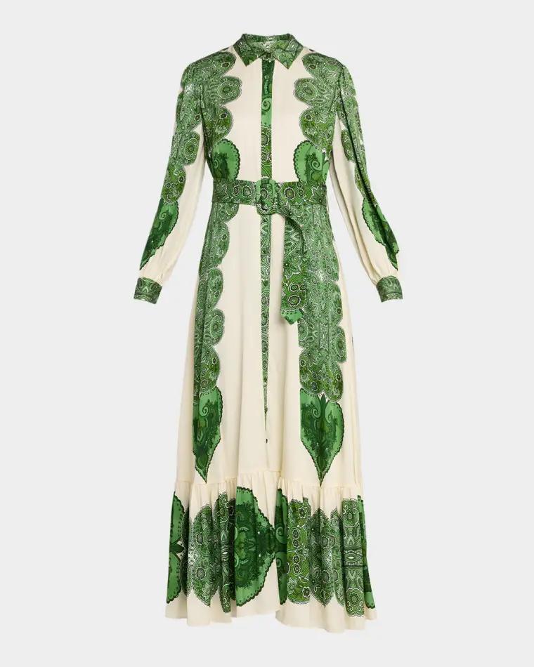 Harley Belted Floral-Print Flounce Maxi Dress by ELIE TAHARI