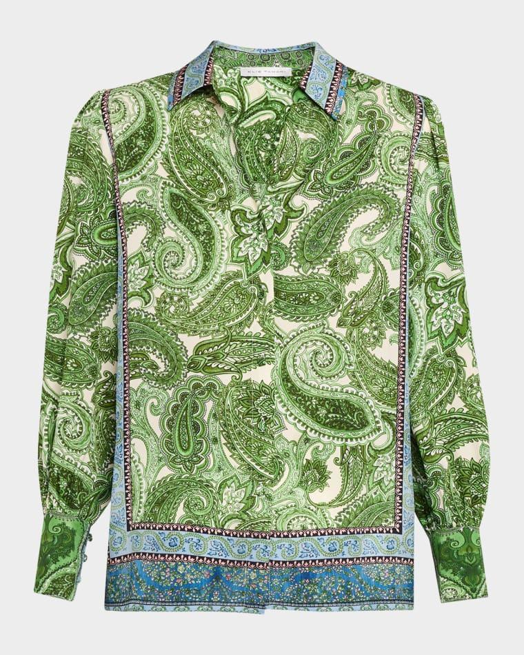 Olivia Regent Paisley-Print Blouse by ELIE TAHARI