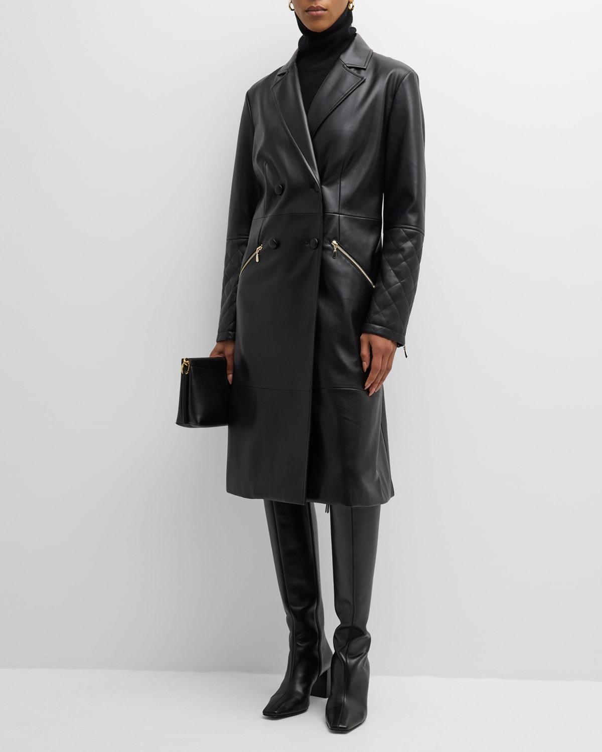 The Dina Vegan Leather Trench Coat by ELIE TAHARI