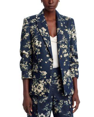 The Gabby Denim Burnout Jacket by ELIE TAHARI