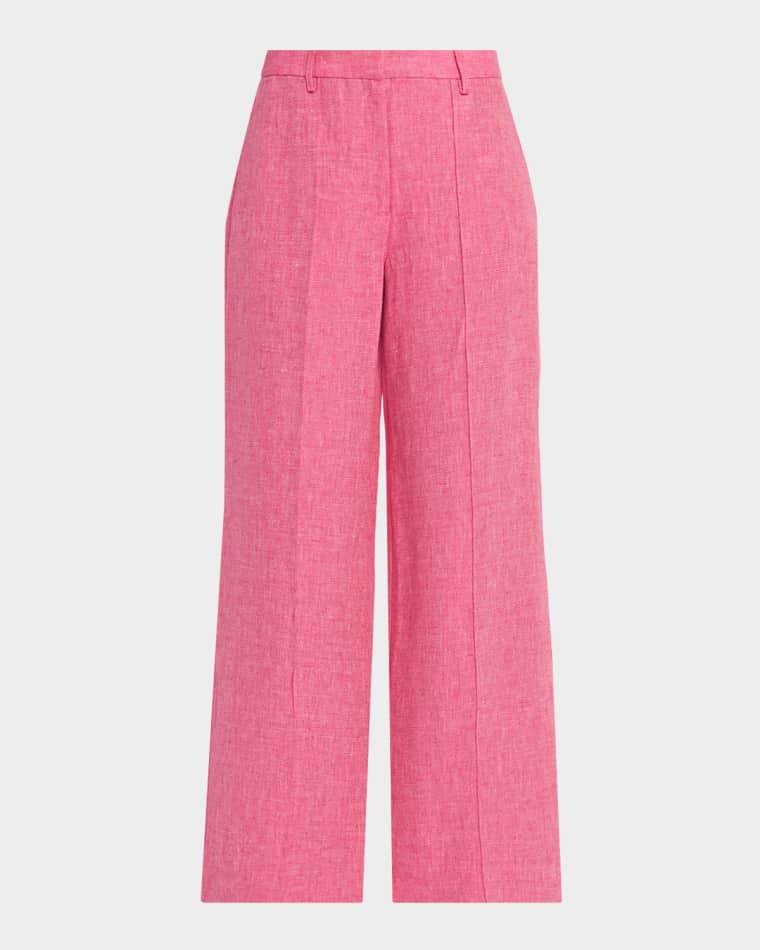 The Kenna Wide-Leg Linen Trousers by ELIE TAHARI