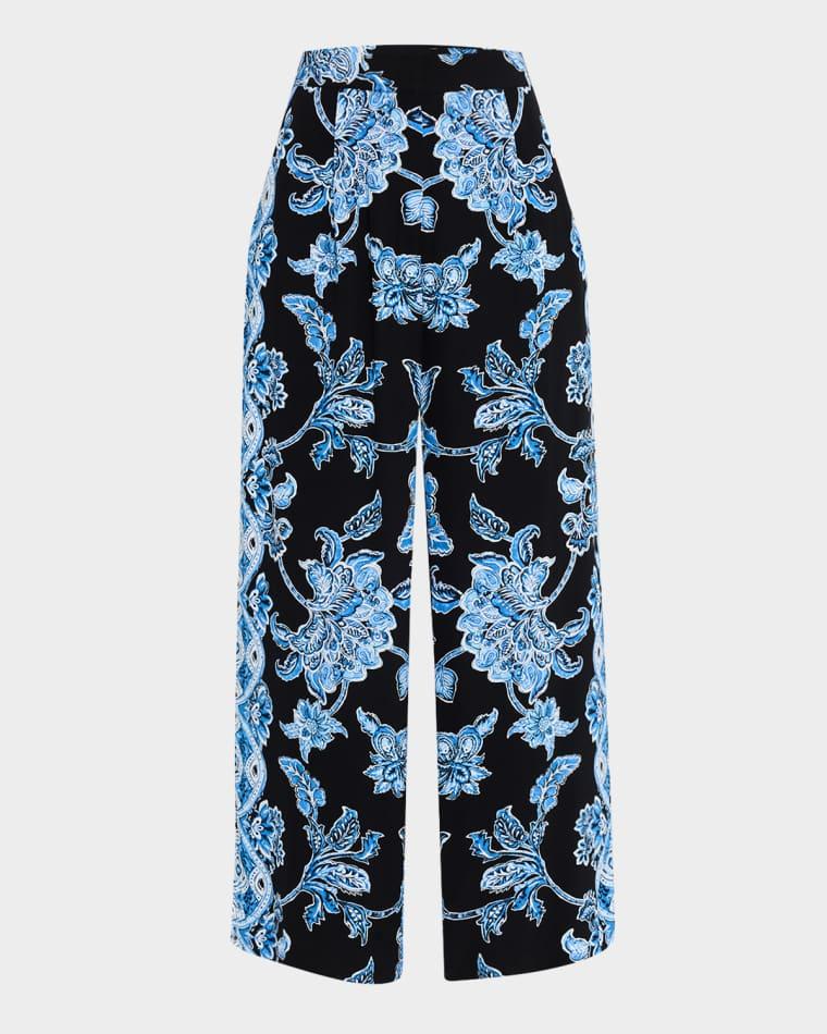 The Skylar Cropped Floral-Print Pants by ELIE TAHARI