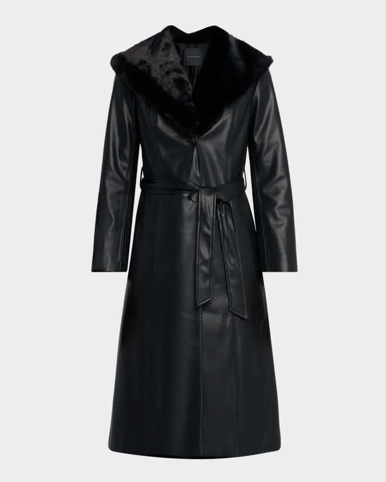 Vegan Leather Trench Coat by ELIE TAHARI
