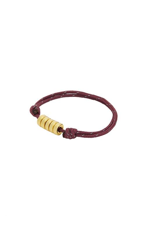 Eliou Cade Bracelet in Burgundy,Metallic Gold by ELIOU