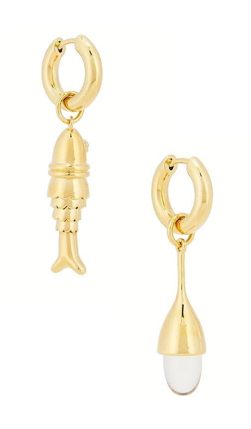 Eliou Costa Earrings in Metallic Gold by ELIOU