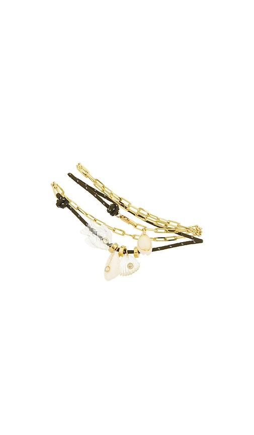 Eliou Reef Anklet in Metallic Gold by ELIOU