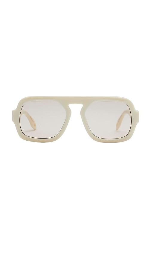 Elisa Johnson Jane Sunglasses in White by ELISA JOHNSON