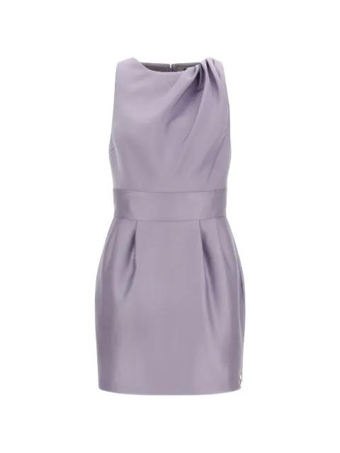Duchesse logo-detail draping mini dress by ELISABETTA FRANCHI