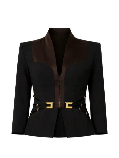 V-neck buckle blazer by ELISABETTA FRANCHI