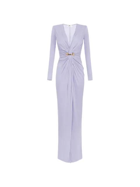 V-neck draped maxi dress by ELISABETTA FRANCHI