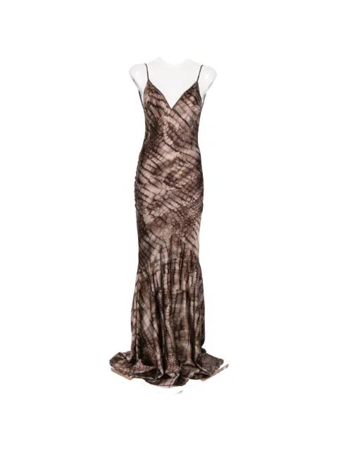 V-neck printed maxi dress by ELISABETTA FRANCHI