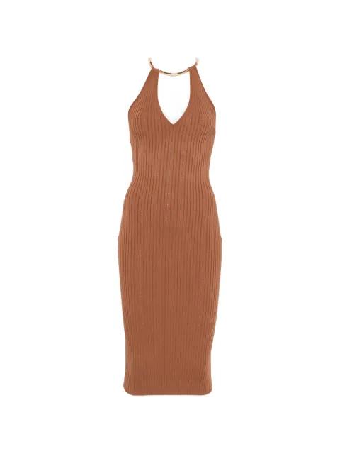 V-neck ribbed dress by ELISABETTA FRANCHI
