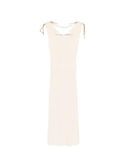 V-neck ribbed midi dress by ELISABETTA FRANCHI