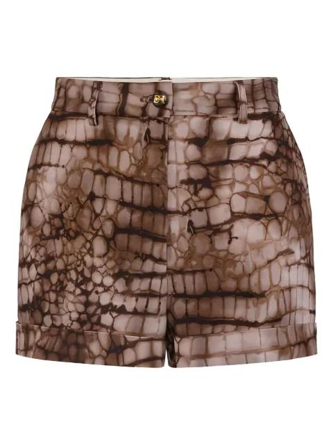 alligator-patterned shorts by ELISABETTA FRANCHI